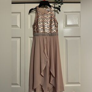 Love, Jayne formal dress for kids, pearl belt hem, sequence top